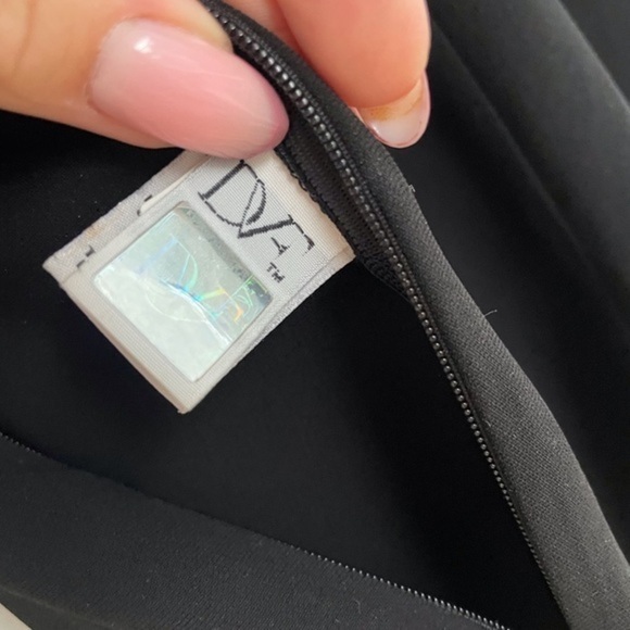 DVF Diane Von Furstenberg Silk Caroline Jewel Embellished Black Jumpsuit Size 12 - Picture 11 of 16